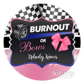 Burnout ou arcs rond noir rose bébé douche toile de fond